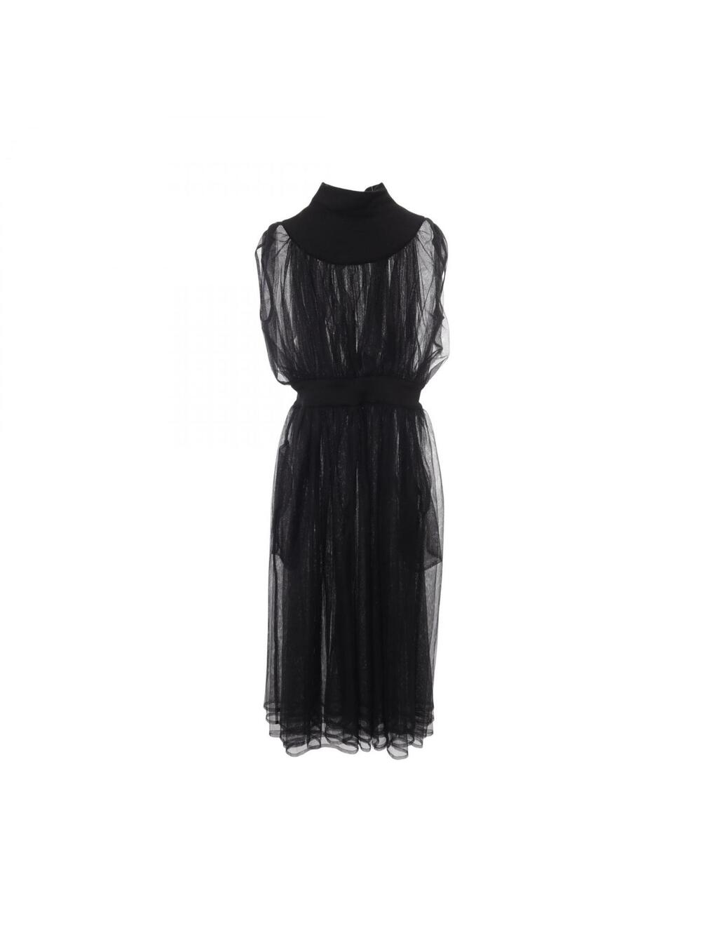 Noir Kei Ninomiya Knit-Paneled Tulle #374436N36B